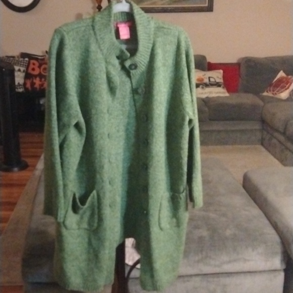 Women Within Cardigan Sweater Button Down with two Pockets in the front. - Picture 6 of 9